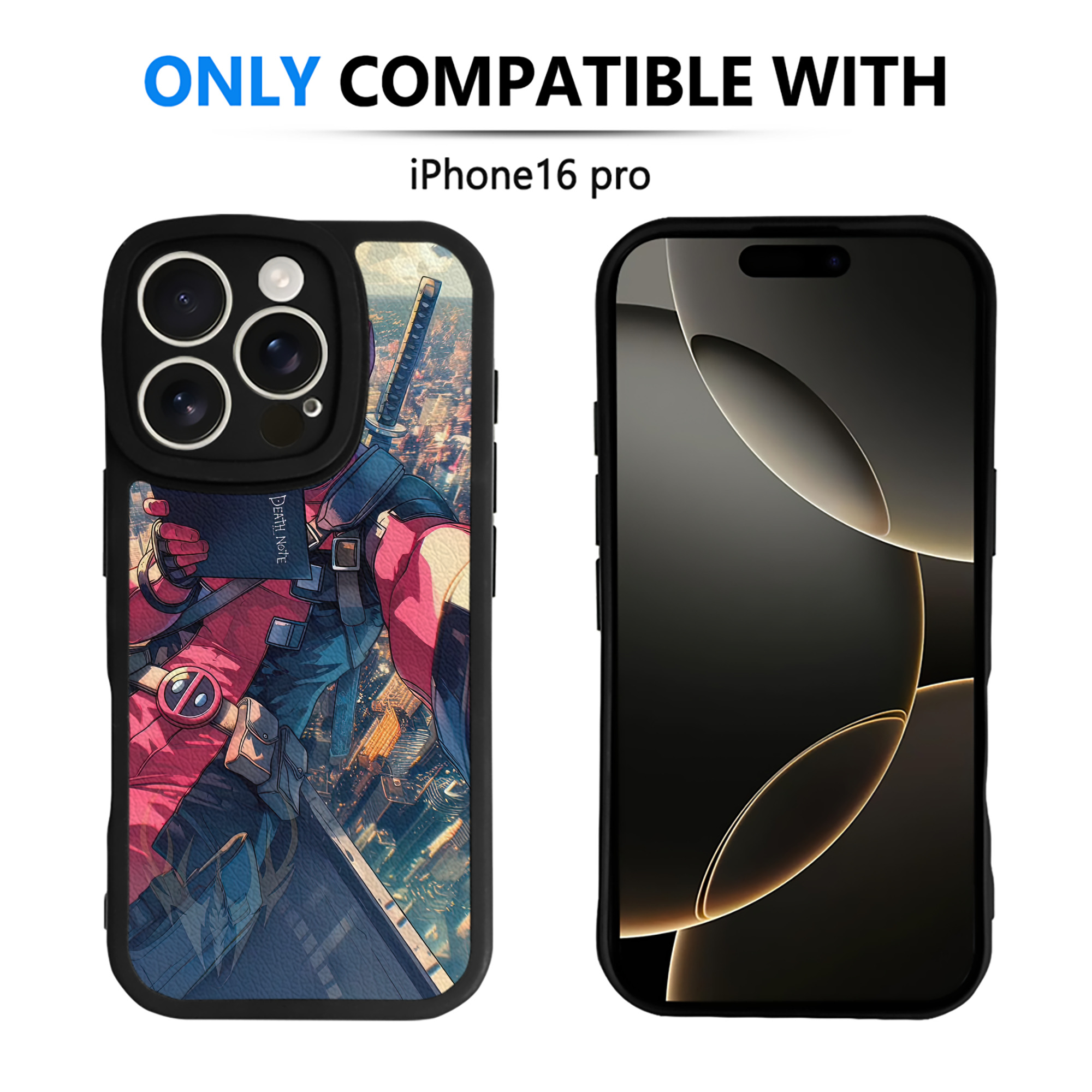 （画像用） Deadpool デッドプール 【iPhone 16シリーズ対応】シリコンスマホケース（レザー調） 材質：シリコン